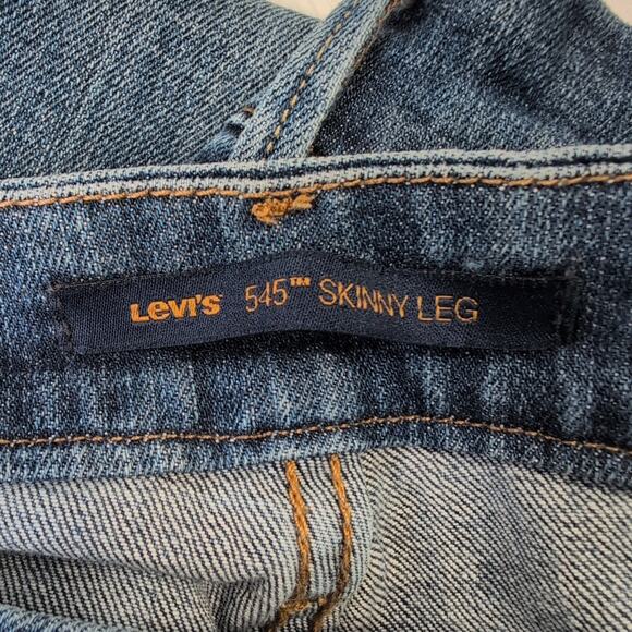 Levi's Mid Rise Skinny Jeans Women’s Sz 10 Blue Stretch Raw Hem 27.5” Inseam - Picture 10 of 13